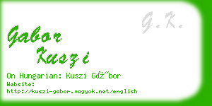 gabor kuszi business card